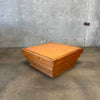 Vintage Chunky Oak Square Coffee Table