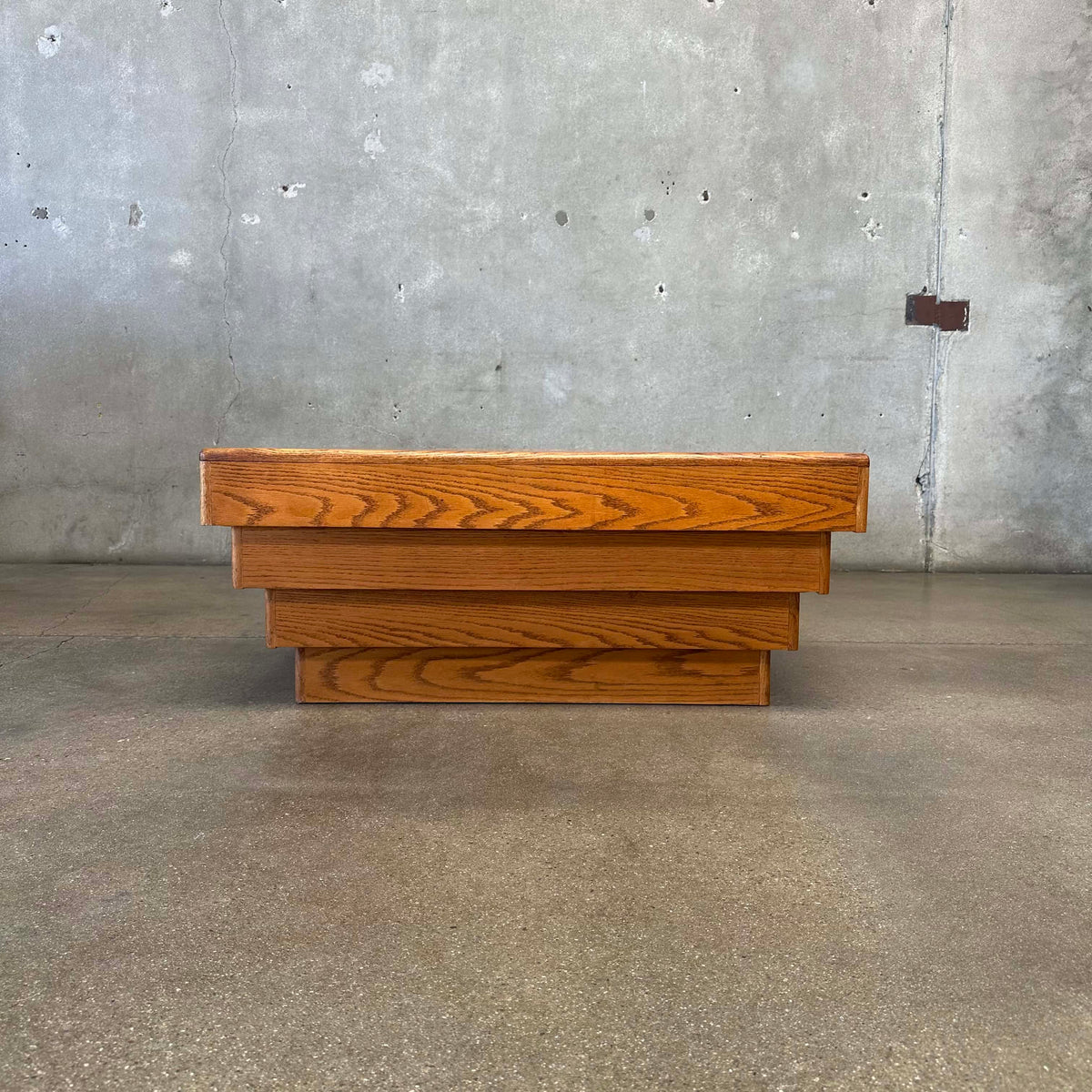 Vintage Chunky Oak Square Coffee Table