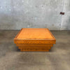 Vintage Chunky Oak Square Coffee Table