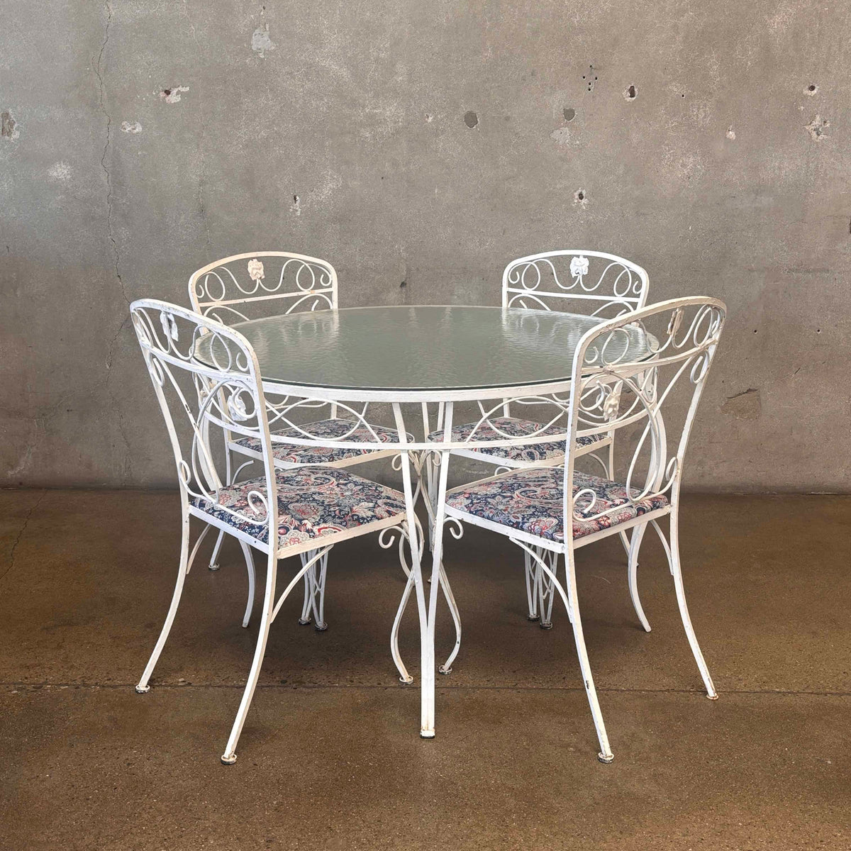 Glass Top Table and 4 Chairs
