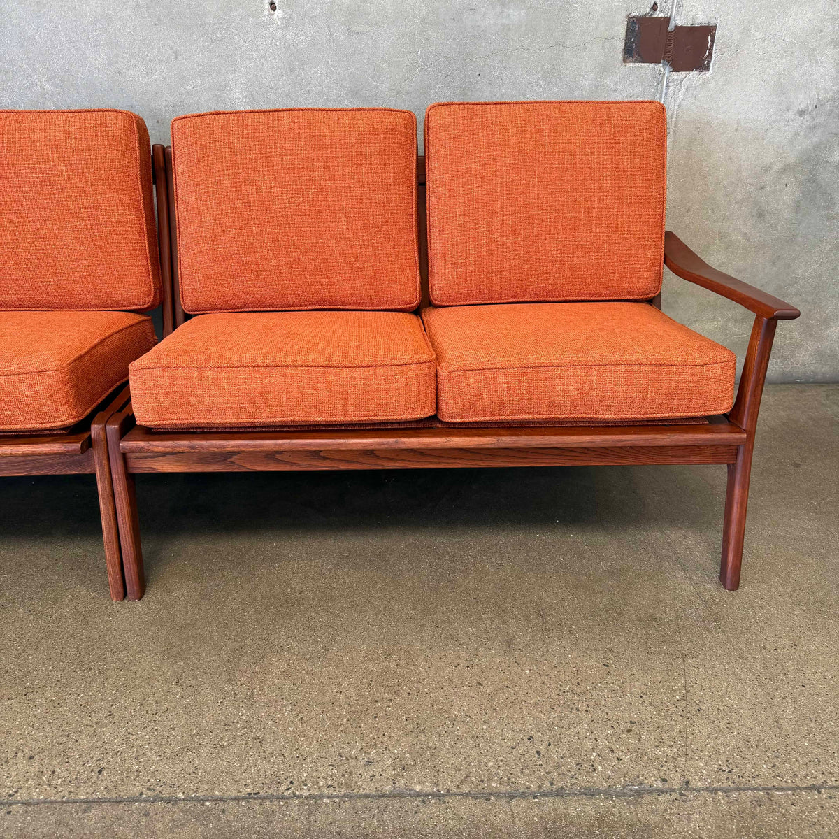 Mid Century Modern 2 Piece Sofa Set