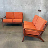 Mid Century Modern 2 Piece Sofa Set
