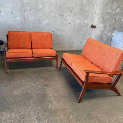 Mid Century Modern 2 Piece Sofa Set