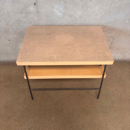 Unique Mid Century Modern Laminate and Wrought Iron End Table 1954