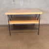 Unique Mid Century Modern Laminate and Wrought Iron End Table 1954