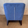 Sophie Mid Century Rocking Chair In Blue Fabric