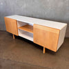 New Poppin Cleo Natural Ash Wood Credenza