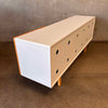 New Poppin Cleo Natural Ash Wood Credenza