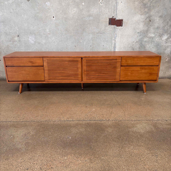 Leander Media Console Made of Solid Rubber Wood