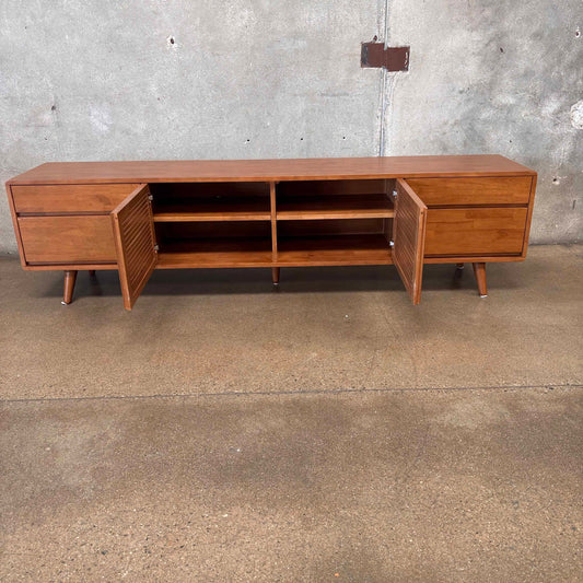 Leander Media Console Made of Solid Rubber Wood