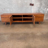 Leander Media Console Made of Solid Rubber Wood