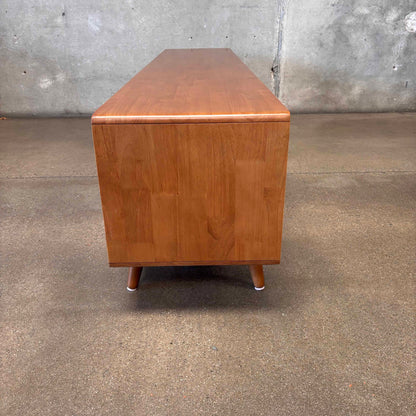 Leander Media Console Made of Solid Rubber Wood