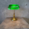 Vintage Large Green Banker Lamp