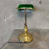 Vintage Large Green Banker Lamp