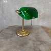 Vintage Small Green Banker Lamp