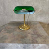 Vintage Small Green Banker Lamp