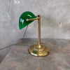 Vintage Small Green Banker Lamp