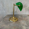 Vintage Small Green Banker Lamp