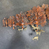 Mid Century Bijan Torch Cut Brutalist Unicorn Woodland Wall Art