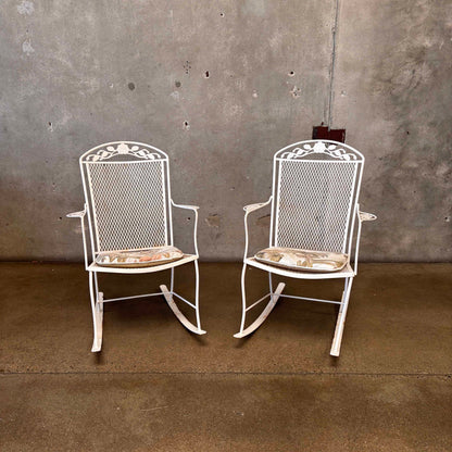 Pair of Wrought Iron Rocking Chairs