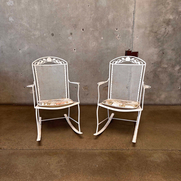 Pair of Wrought Iron Rocking Chairs
