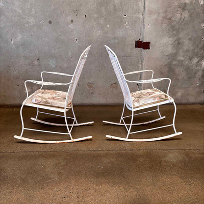 Pair of Wrought Iron Rocking Chairs