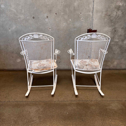 Pair of Wrought Iron Rocking Chairs