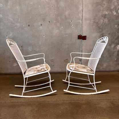 Pair of Wrought Iron Rocking Chairs