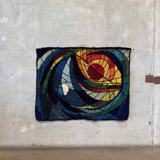Vintage Abstract Fiber Wall Tapestry
