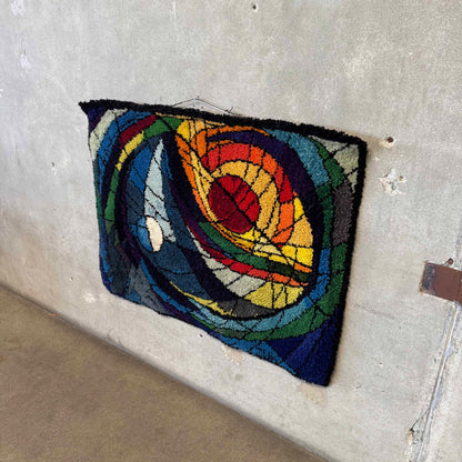 Vintage Abstract Fiber Wall Tapestry