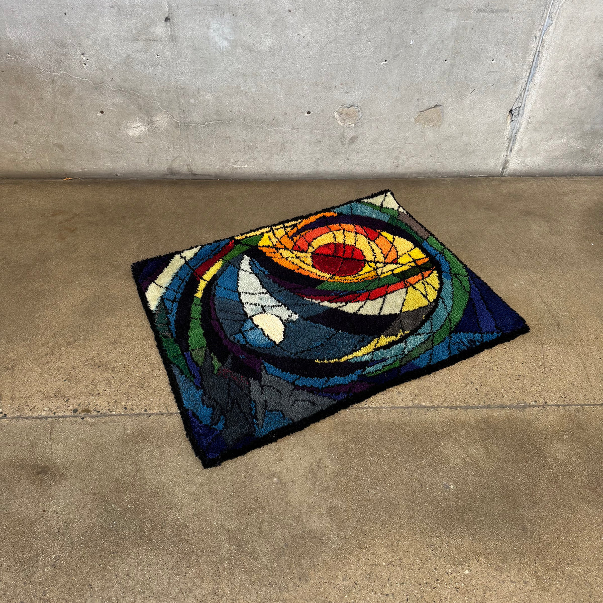 Vintage Abstract Fiber Wall Tapestry