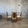 Vintage Faux Bamboo & Glass Dining Set Product Image