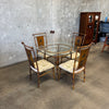 Vintage Faux Bamboo & Glass Dining Set Product Image