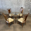 Vintage Faux Bamboo & Glass Dining Set Product Image