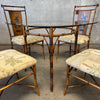 Vintage Faux Bamboo & Glass Dining Set Product Image