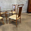 Vintage Faux Bamboo & Glass Dining Set Product Image