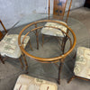 Vintage Faux Bamboo & Glass Dining Set Product Image