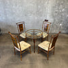 Vintage Faux Bamboo & Glass Dining Set Product Image