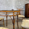 Vintage Faux Bamboo & Glass Dining Set Product Image
