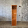 Glass & Cherry Wood Veneer Shelf Cabinet Product Image
