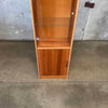 Glass & Cherry Wood Veneer Shelf Cabinet Product Image