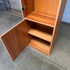 Glass & Cherry Wood Veneer Shelf Cabinet Product Image