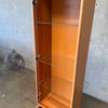 Glass & Cherry Wood Veneer Shelf Cabinet Product Image