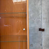Glass & Cherry Wood Veneer Shelf Cabinet Product Image
