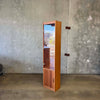 Glass & Cherry Wood Veneer Shelf Cabinet Product Image