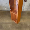Glass & Cherry Wood Veneer Shelf Cabinet Product Image