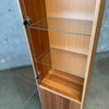 Glass & Cherry Wood Veneer Shelf Cabinet Product Image