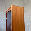 Glass & Cherry Wood Veneer Shelf Cabinet Product Image