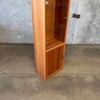 Glass & Cherry Wood Veneer Shelf Cabinet Product Image
