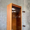 Glass & Cherry Wood Veneer Shelf Cabinet Product Image